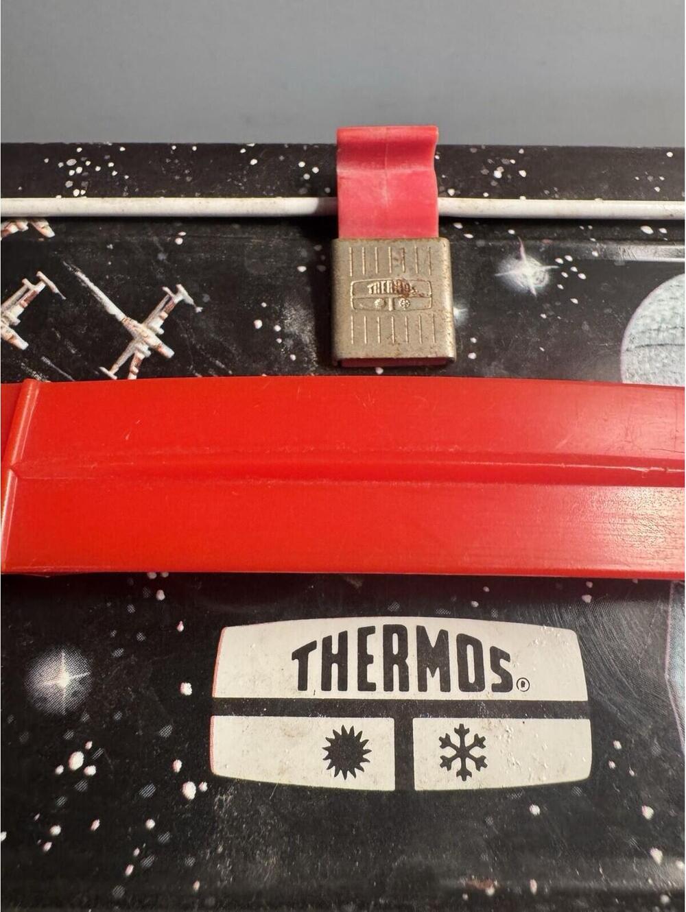 Vintage 1977 Star Wars Thermos Metal Lunch Box No Thermos X-Wing TIE Fighter - Picture 9 of 10